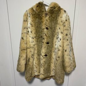 Animal print Reversible hoddie coat